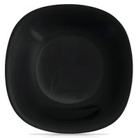 SUPPENTELLER Luna tief schwarz - Schwarz, Glas (21.5/21.5/3.7cm) - Orion 