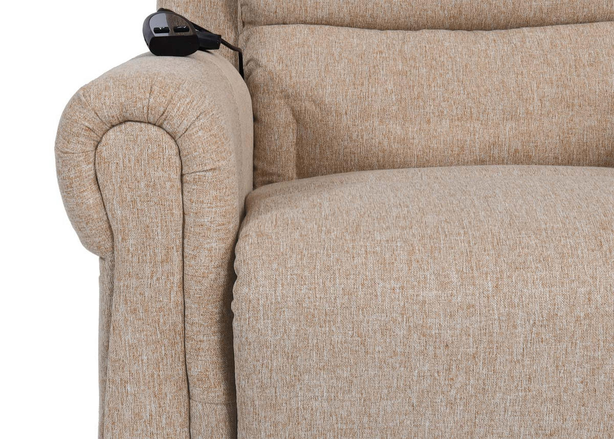 MASSAGESESSEL HxBxT 144x83x83cm Sitzhöhe 50cm Stoff/Textil Beige-Braun Sessel - Beige, Textil (83/144/83cm) - BERLINLODGE