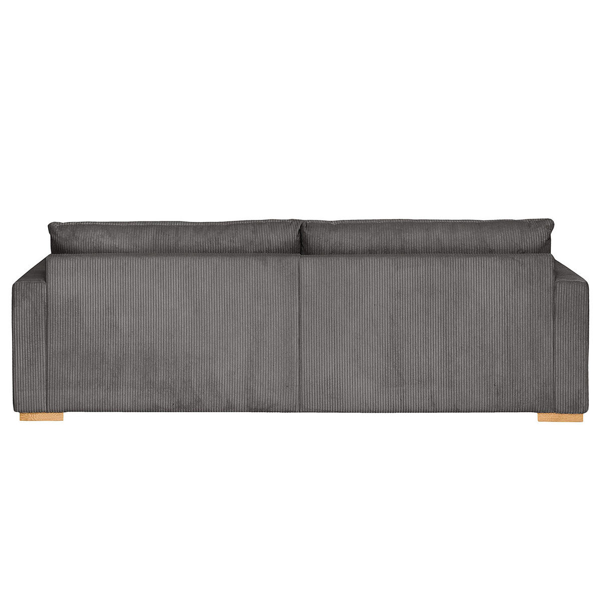 BIGSOFA - Eichefarben/Grau, Eichenholz/Textil (240/82/104cm) - home24
