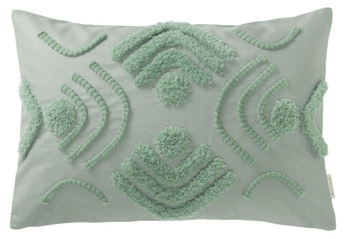 ZIERKISSENHÜLLE Tufted Boho mint 40x60cm - Mintgrün, Textil (40/60cm) - Tom Tailor