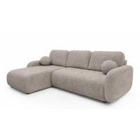 ECKSOFA Hellbraun KOMA Mit Schlaffunktion - Beige/Braun, Textil (228/147cm) - Sepro Meble