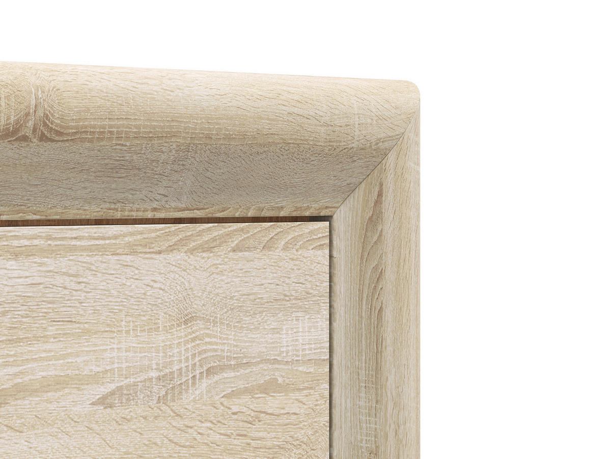 HIGHBOARD Castel Sonoma Eiche hell / Sonoma Eiche Trüffel - Braun/Sonoma Eiche, Holz/Holzwerkstoff (85/133/43cm) - Feldmann-Wohnen