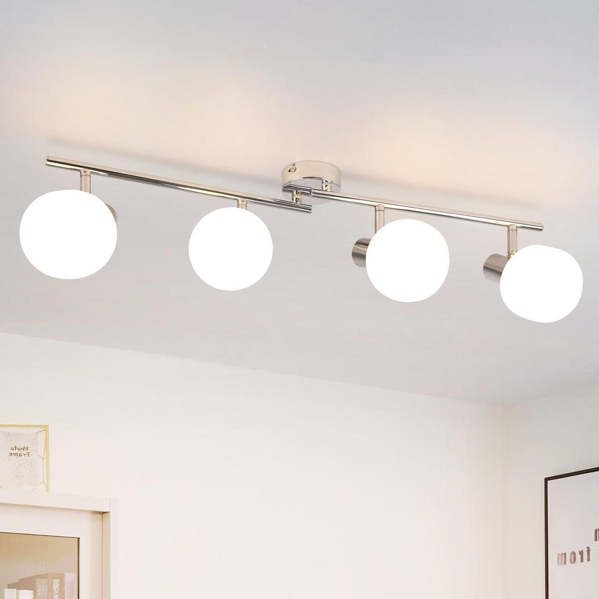 DECKENSTRAHLER Eingebung 70/10/16.5 cm - Weiß, Metall (70/10/16.5cm) - ZMH