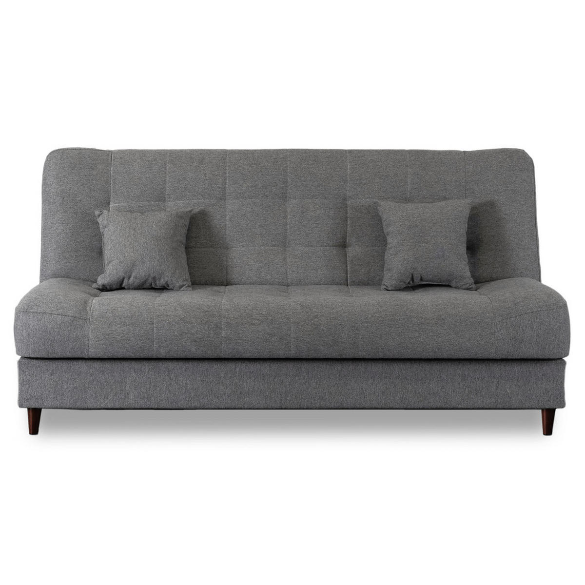 SCHLAFSOFA NEPAL ausziehbar Zweisitzer Grau - Braun/Grau, Holz/Holzwerkstoff (187/95/87cm) - makarowski meble