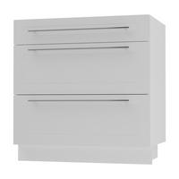 SCHUBLADENUNTERSCHRANK Kvantum D3A/80 80 / 50 / 82cm - Weiß, Holz/Holzwerkstoff (80/82/50cm) - Feldmann-Wohnen