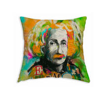 WENDE-KISSENHÜLLE POP-Art Einstein 45/45 cm - Multicolor/Orange, Textil (45/45cm) - beties Heimtextil