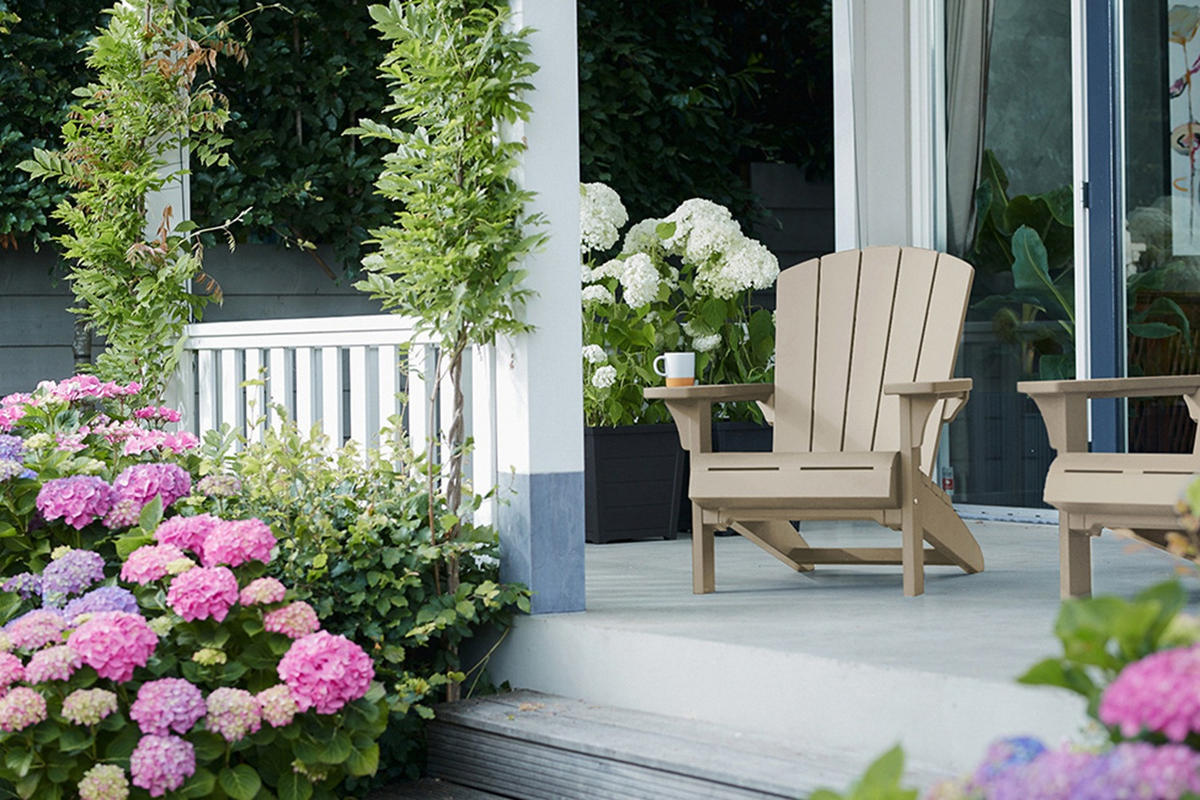 GARTENSTUHL Adirondack Troy - Silberfarben, Kunststoff (80/96.5/85cm) - Keter