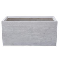 BLUMENTOPF Weiß Myra - Weiß, Naturmaterialien (37cm) - Beliani