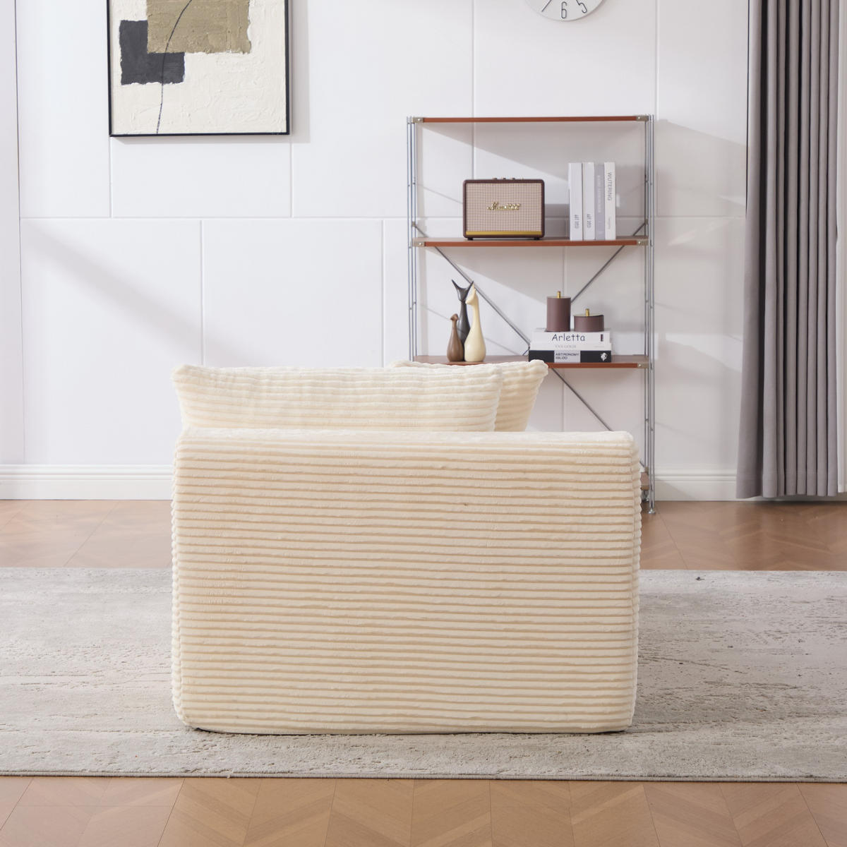 SOFAELEMENT 174/100/74.5 cm Beige Chenillestoff - Beige, Textil (100/74.5/174cm) - Oxeza