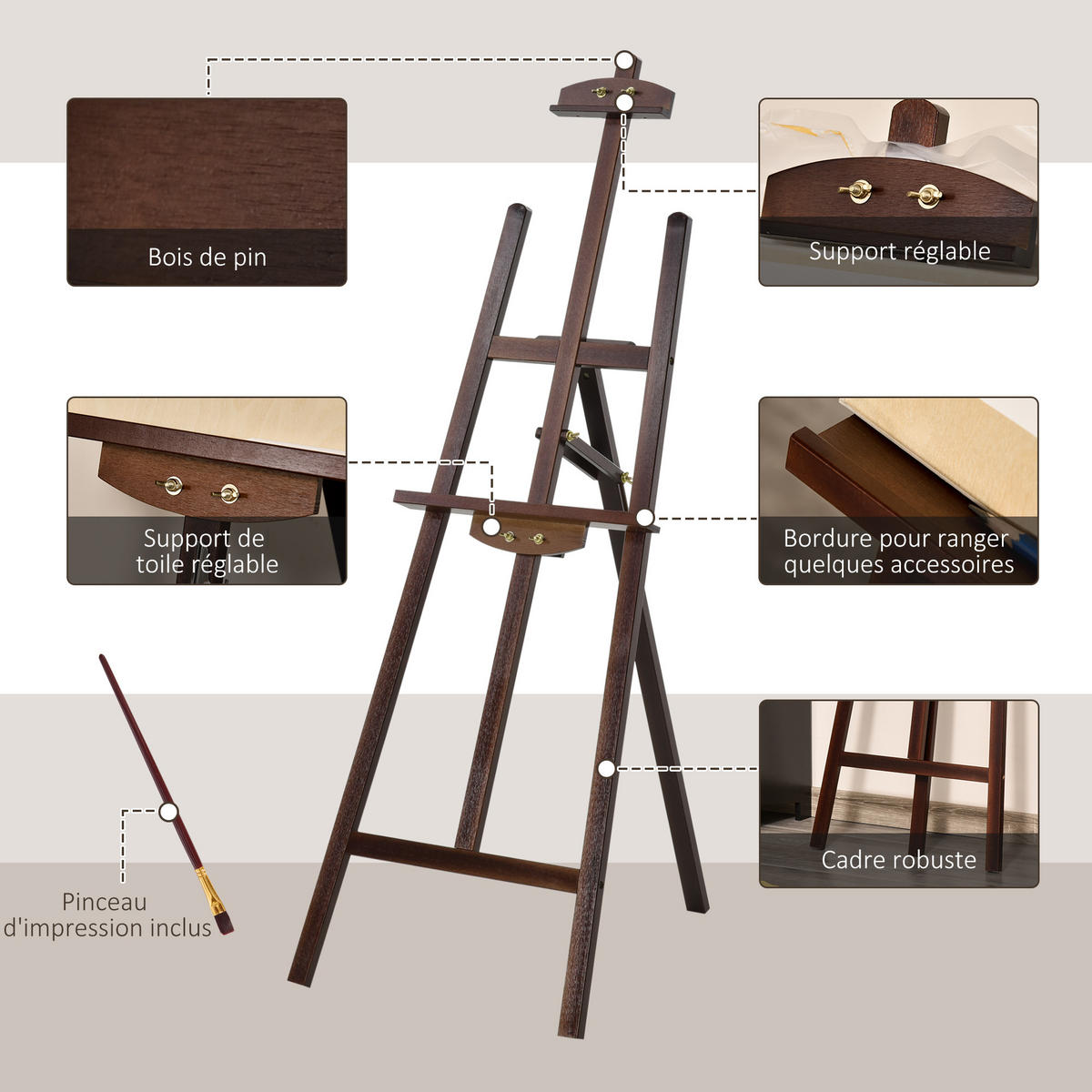 STAFFELEI DE-16664 Kiefer Natur - Braun, Holzwerkstoff (71.5/134.5/51.5cm) - ComfortXL