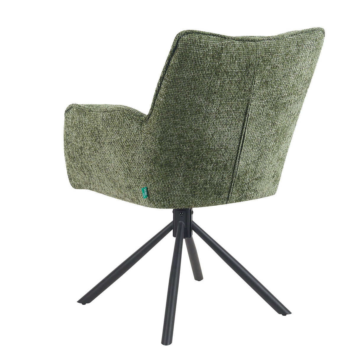 DREHSTUHL Mika-Daan - Schwarz/Grün, Textil/Metall (59/84/66cm) - DUBI Möbel