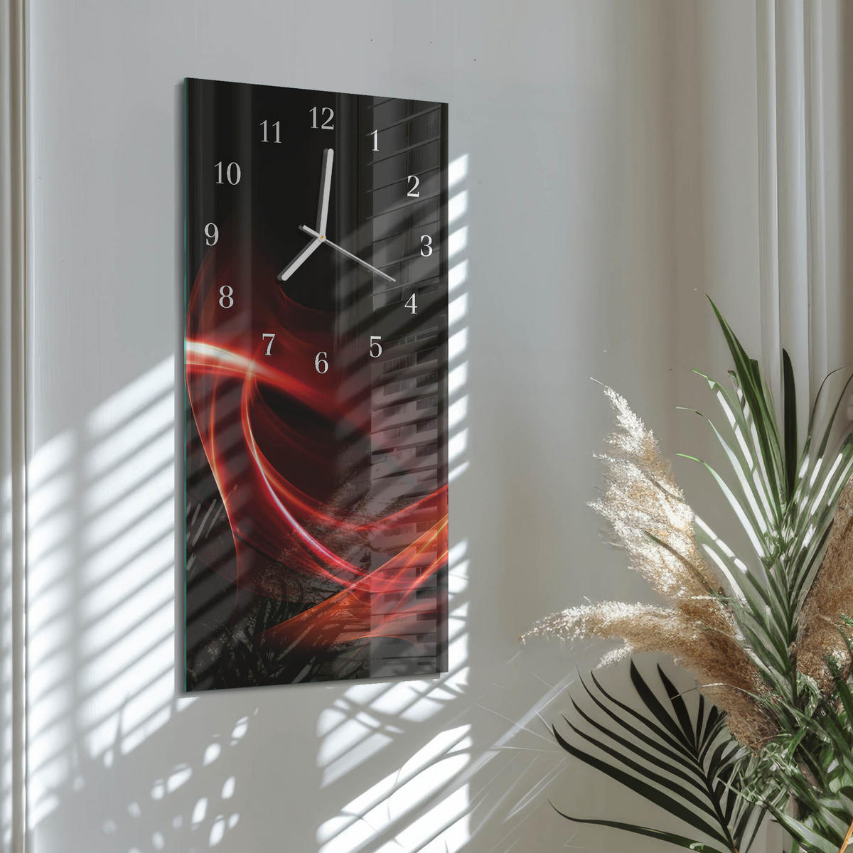 WANDUHR 30x60 cm - Eiffelturm Paris - Multicolor, Glas (30/60/0.4cm) - TULUP