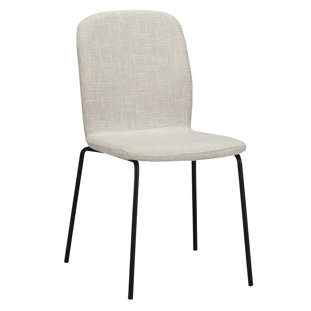 STUHL ENNA Stoffbezug Metallbeine 4er Set Beige - Beige, Textil/Metall (50/85/58cm) - Albatros