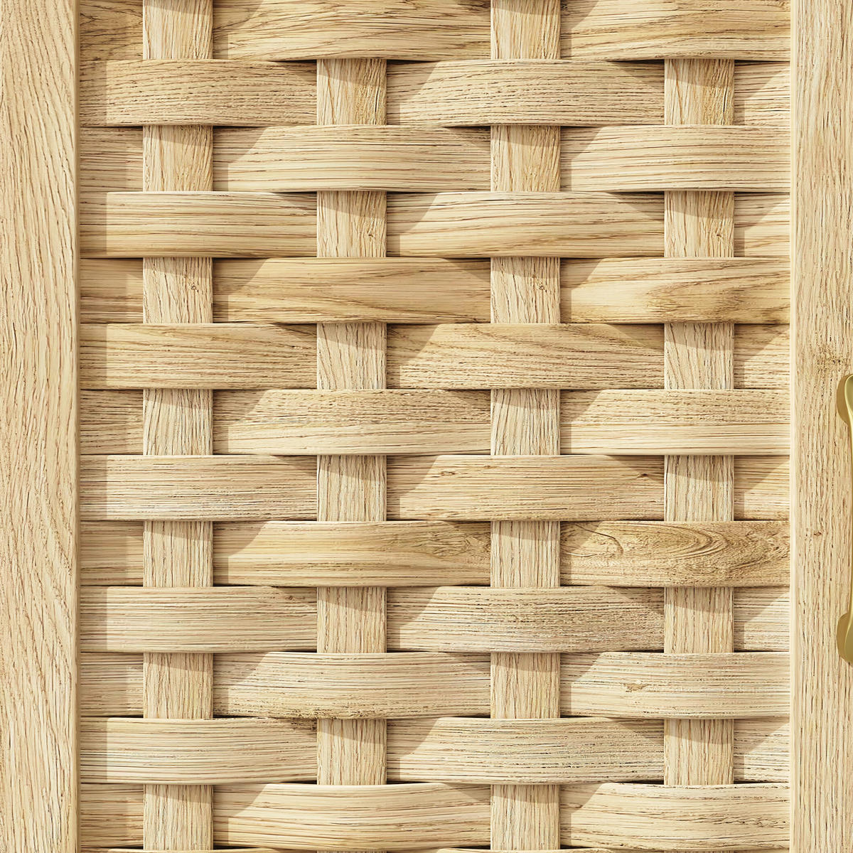 GESCHIRRSCHRANK aus MDF/Glas/Metall 120x40x180 cm in Natural mit LED - Naturfarben, Holzwerkstoff (120/180/40cm) - Modfu