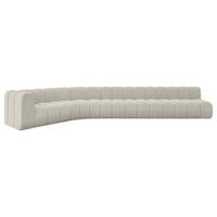 ECKSOFA modulares Sofa Karex-L3 - 490x194x70 cm Creme - Hellgrau/Creme, Holzwerkstoff/Textil (490/194cm) - ALTDECOR