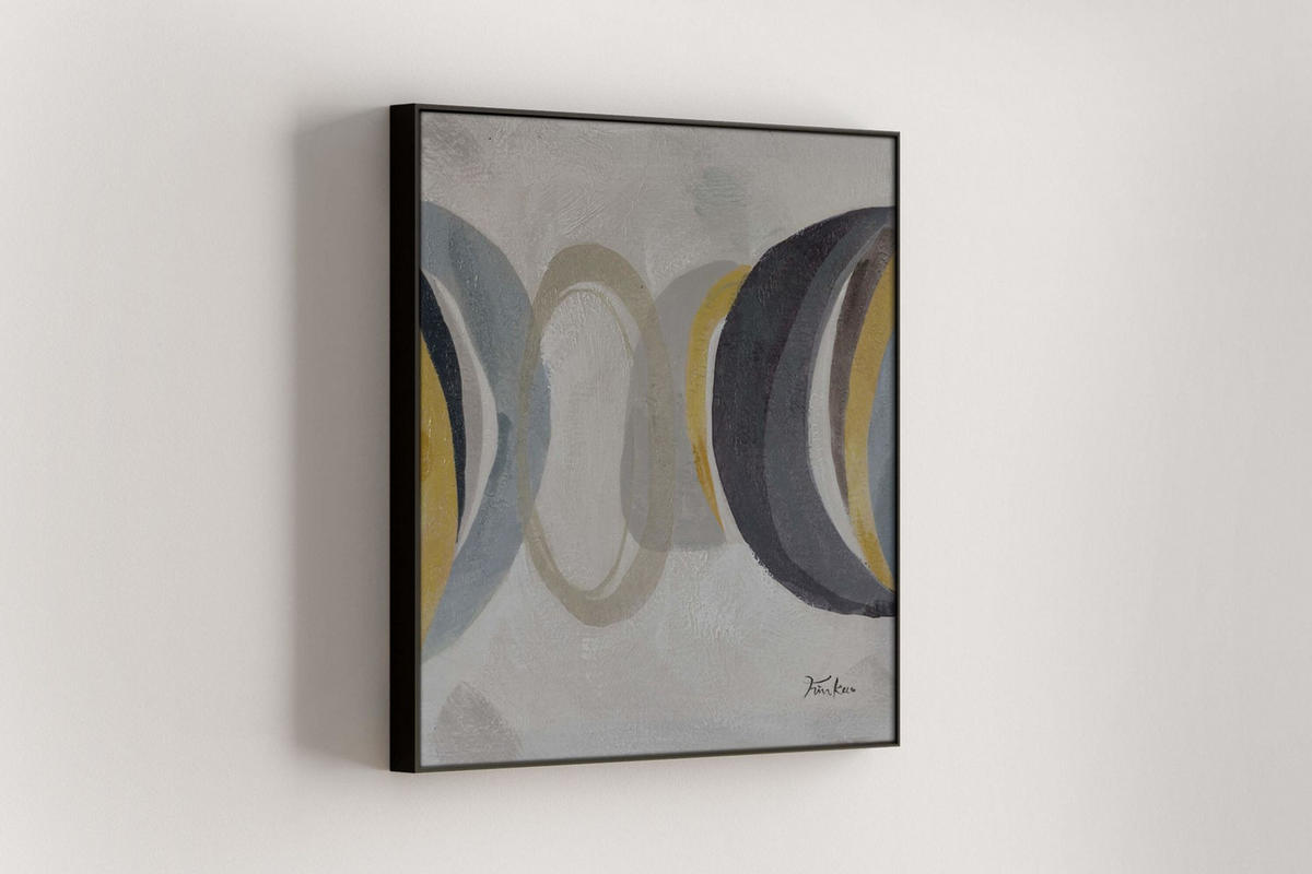 OLEJOMALBA 40/40 cm, Město a architektura - šedá/béžová, dřevo/textil (40/40cm) - KUNSTLOFT