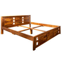 HOLZBETT Akazie 160x200x90 honig lackiert OXFORD #0252 - Braun, Holz (160/200cm) - Massivmoebel24