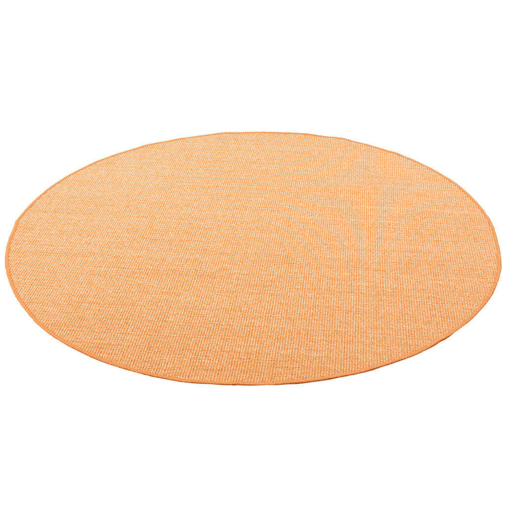 Thumbnail - Snapstyle Sisal, Orange, Textil, Rund, 133x133 cm, Teppiche & Böden, Teppiche, Flachgewebe-Teppiche