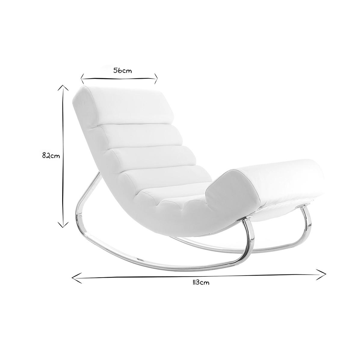 SESSEL Design Schaukelstuhl TAYLOR Schwarz - Schwarz, Textil (113/82/56cm) - Miliboo
