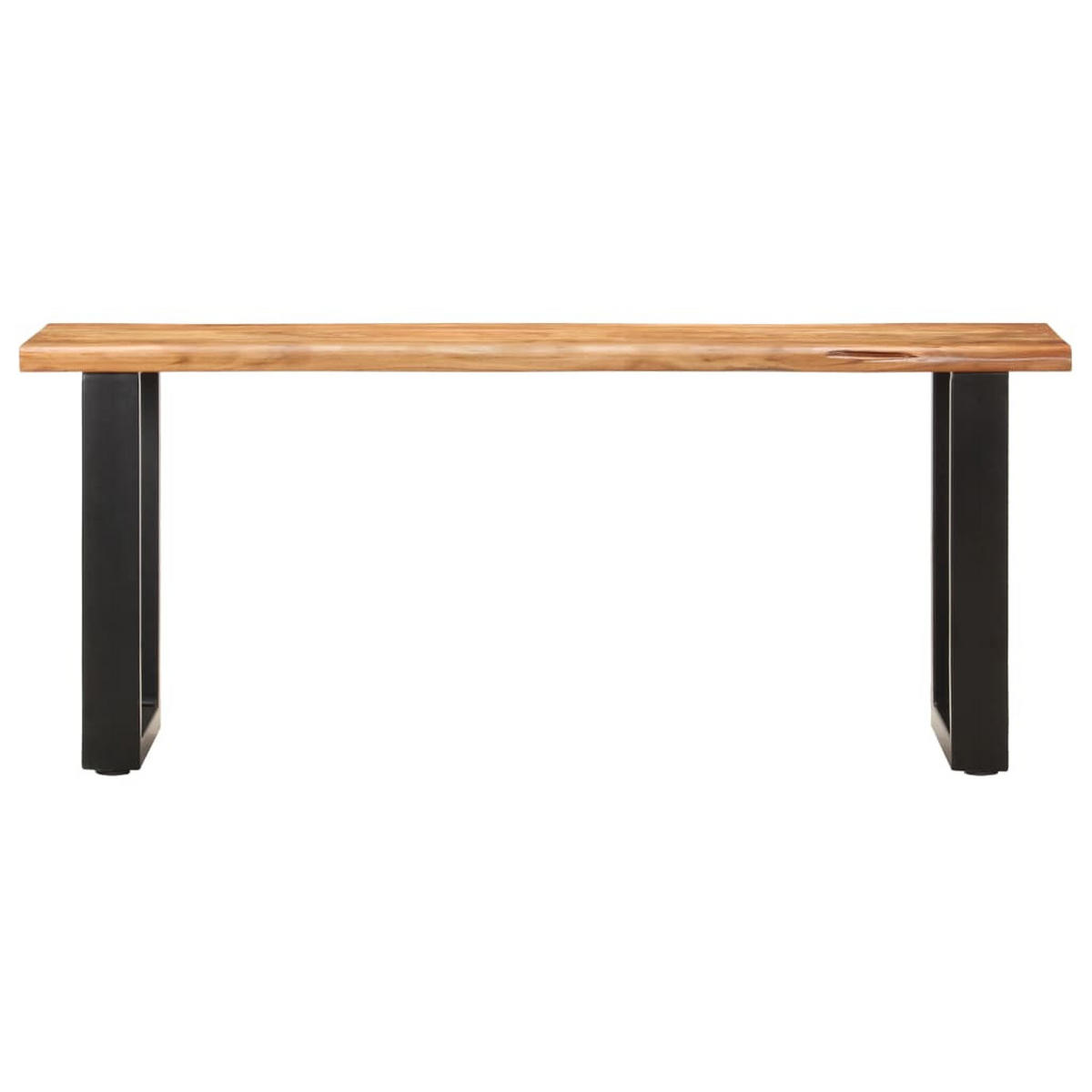 SITZBANK Mit Naturkanten 110 Cm Akazie Massivholz Und Stahl - Braun, Holz (110/46/35cm) - vidaXL