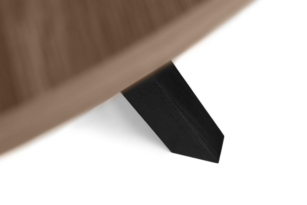 ESSTISCH INDAGA Ausziehbar 100-180cm Rund, lefkas/schwarz - Schwarz/Braun, Holz (100/180/75cm) - KONSIMO®