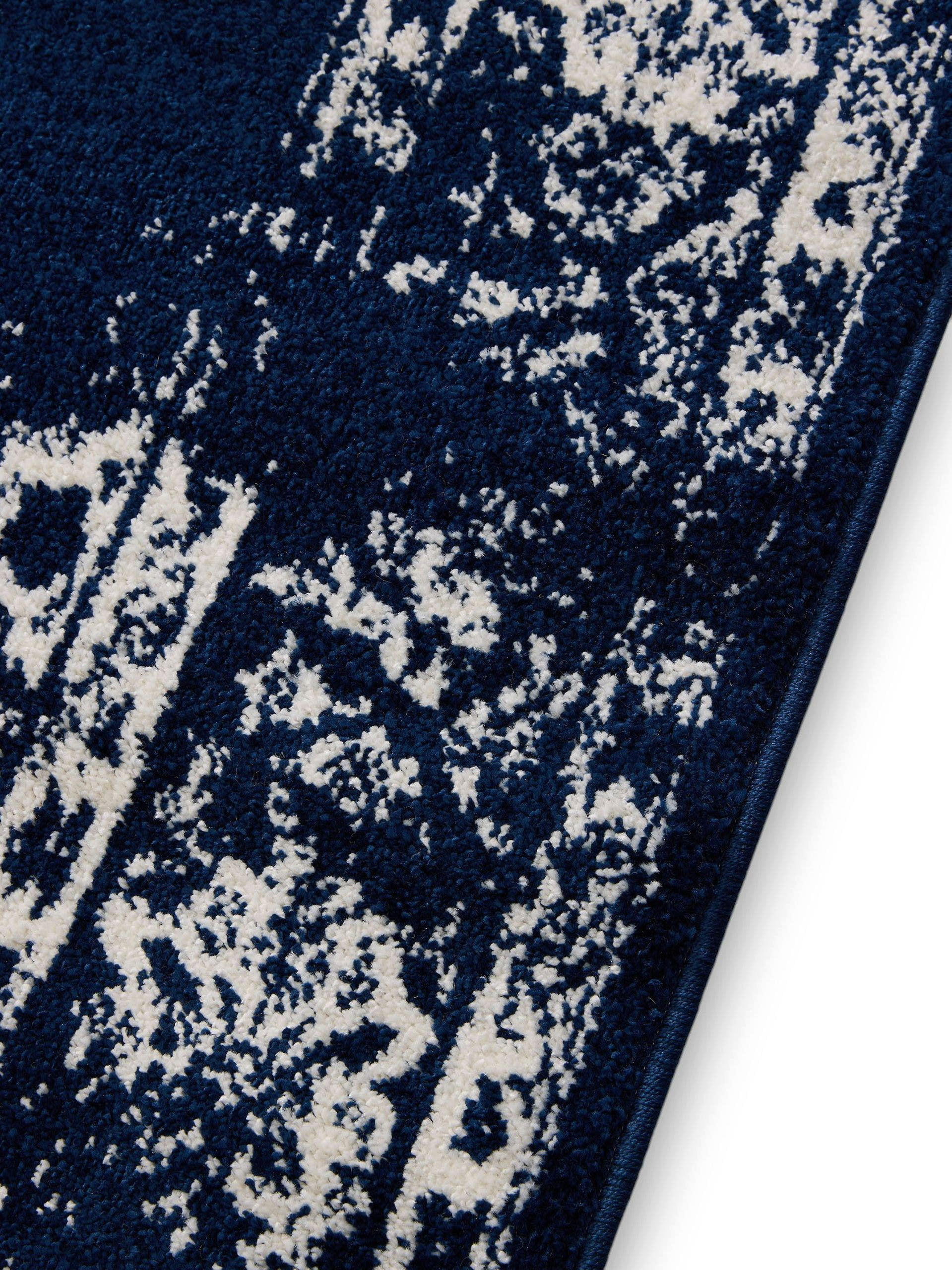 VINTAGE-TEPPICH Sia 60/120 cm - Blau, Kunststoff (60/120cm) - benuta
