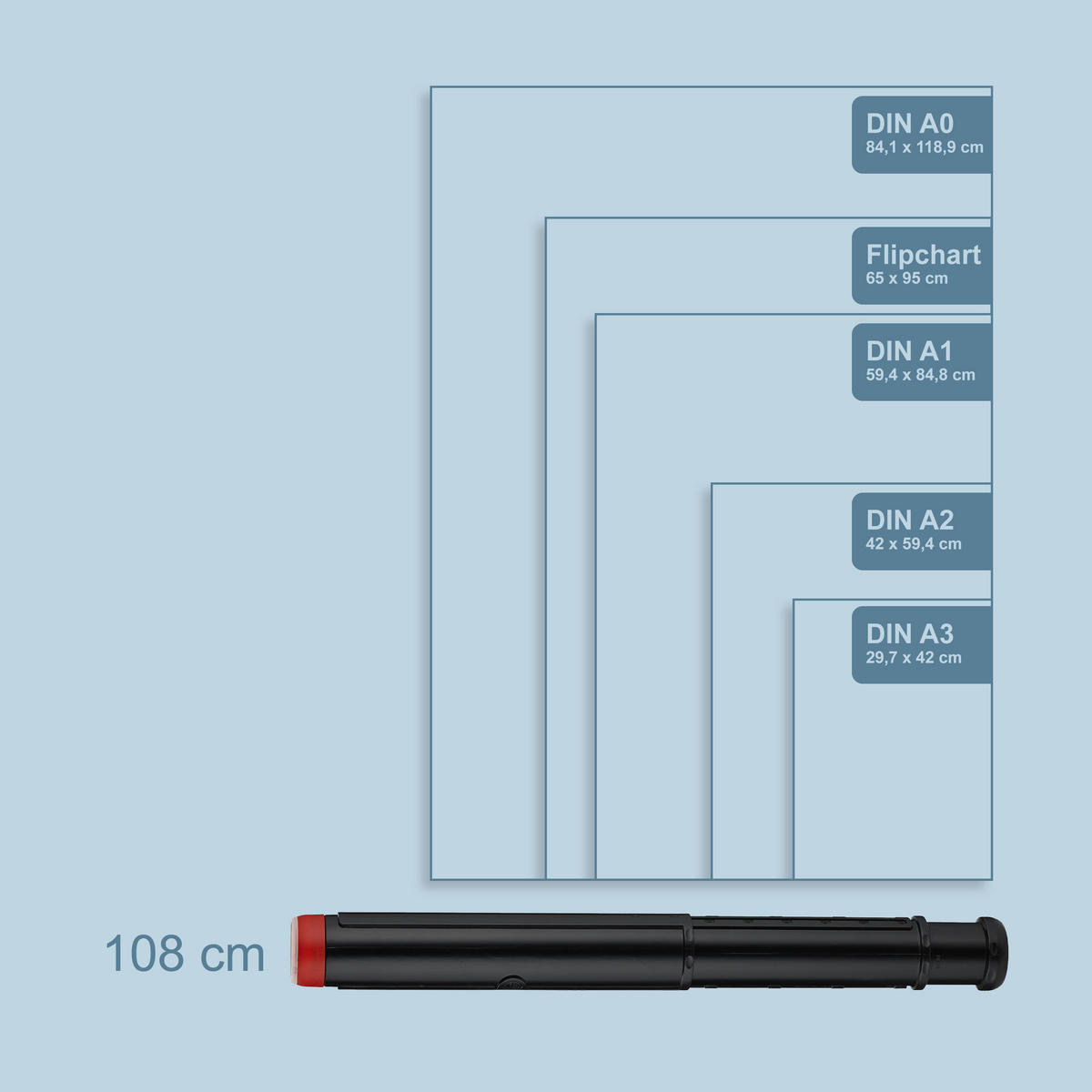 PLAGÁTOVÁ rúrka - čierna, plast (8.5/108/8.5cm) - Relaxdays
