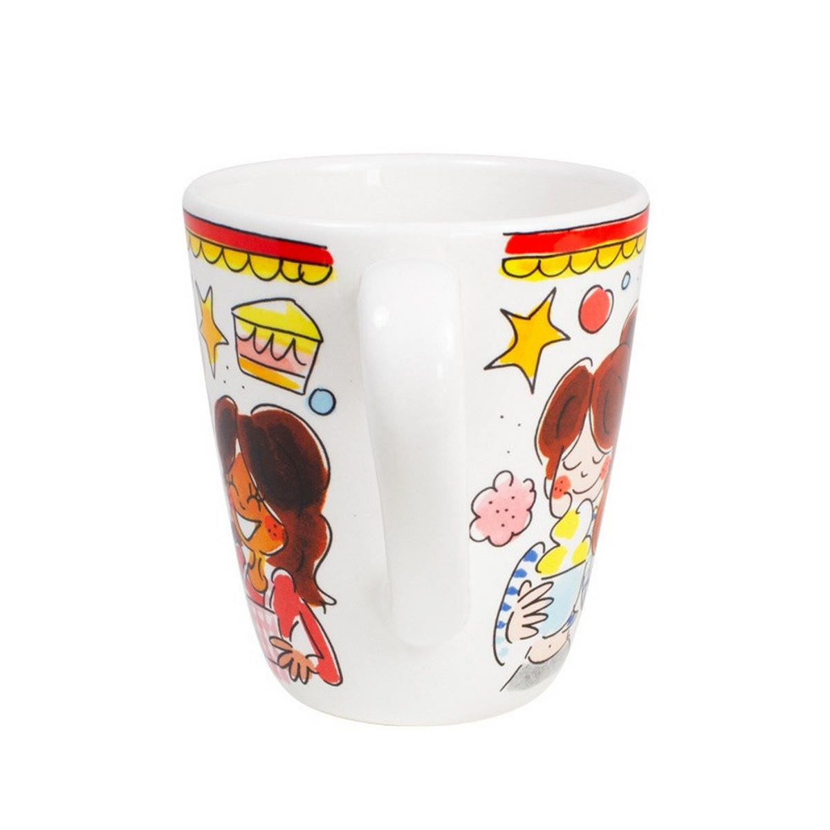 BECHER Roter Rand in Bunt - 350 ml - Multicolor, Keramik (0.35L) - Blond Amsterdam