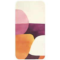 WC PŘEDLOŽKA Tvary - abstraktní - barevné 60x120 cm - terakotová, textil/plast (60/1cm) - OnlyWow