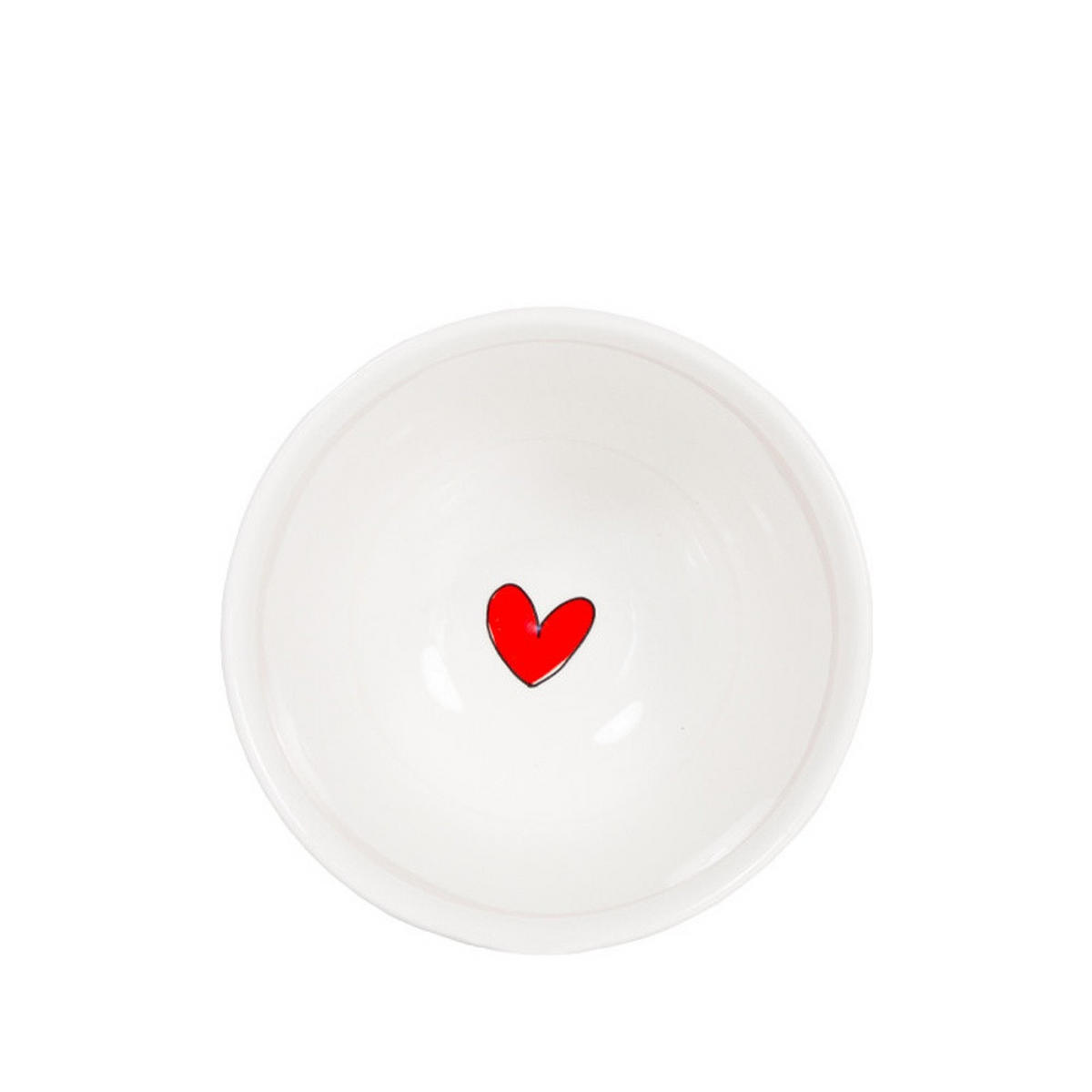 SCHALE Herzen in Bunt - 14cm - Multicolor, Keramik (14.3/9/14.3cm) - Blond Amsterdam