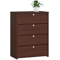 SCHUHSCHRANK Wengefarben 66x36x85 cm - Wengefarben/Silberfarben, Holzwerkstoff/Metall (66/85/36cm) - Akord