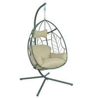 HÄNGESESSEL mit Gestell Grün 150 kg Tragkraft - Grün, Metall (110/1.5/200cm)