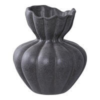 VASE Keramik Schwarz - Schwarz, Keramik (19.4cm) - tinkaro