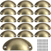 SCHRANKKNOPF 16er-Set - Goldfarben, Metall (3.5/2/8.1cm)