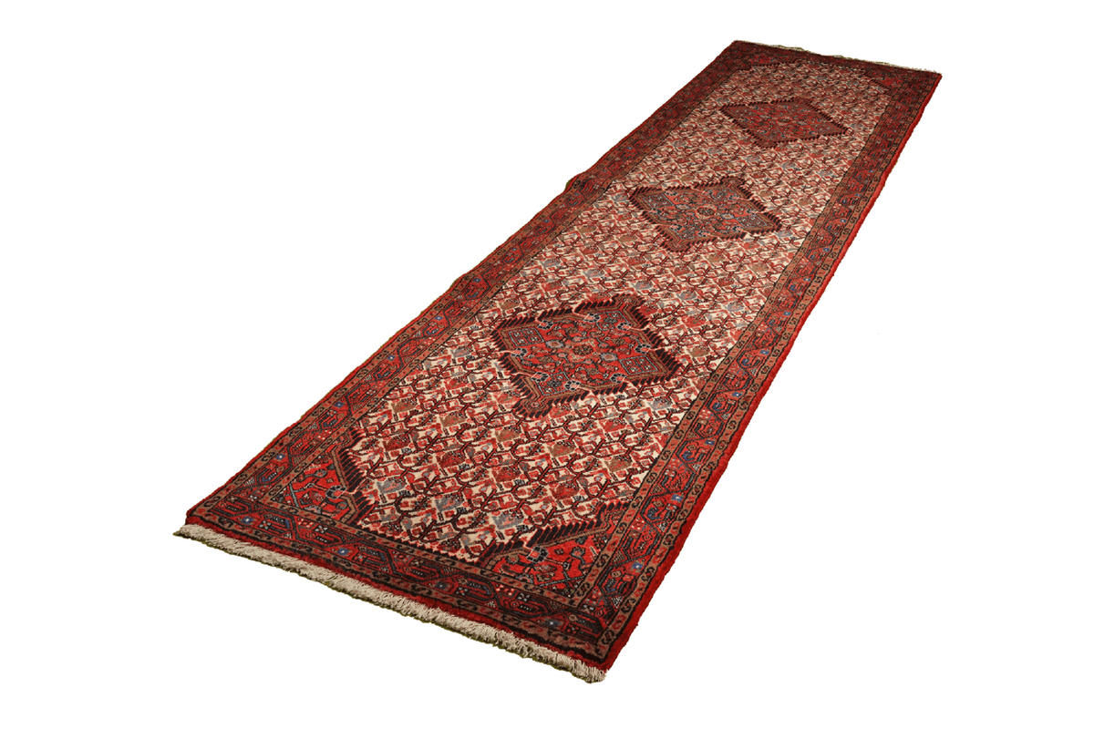 LÄUFER Orient handgeknüpft Assadabad Beige, Rot 301/83 cm Schurwolle - Beige/Rot, Textil (83/301cm) - Looma