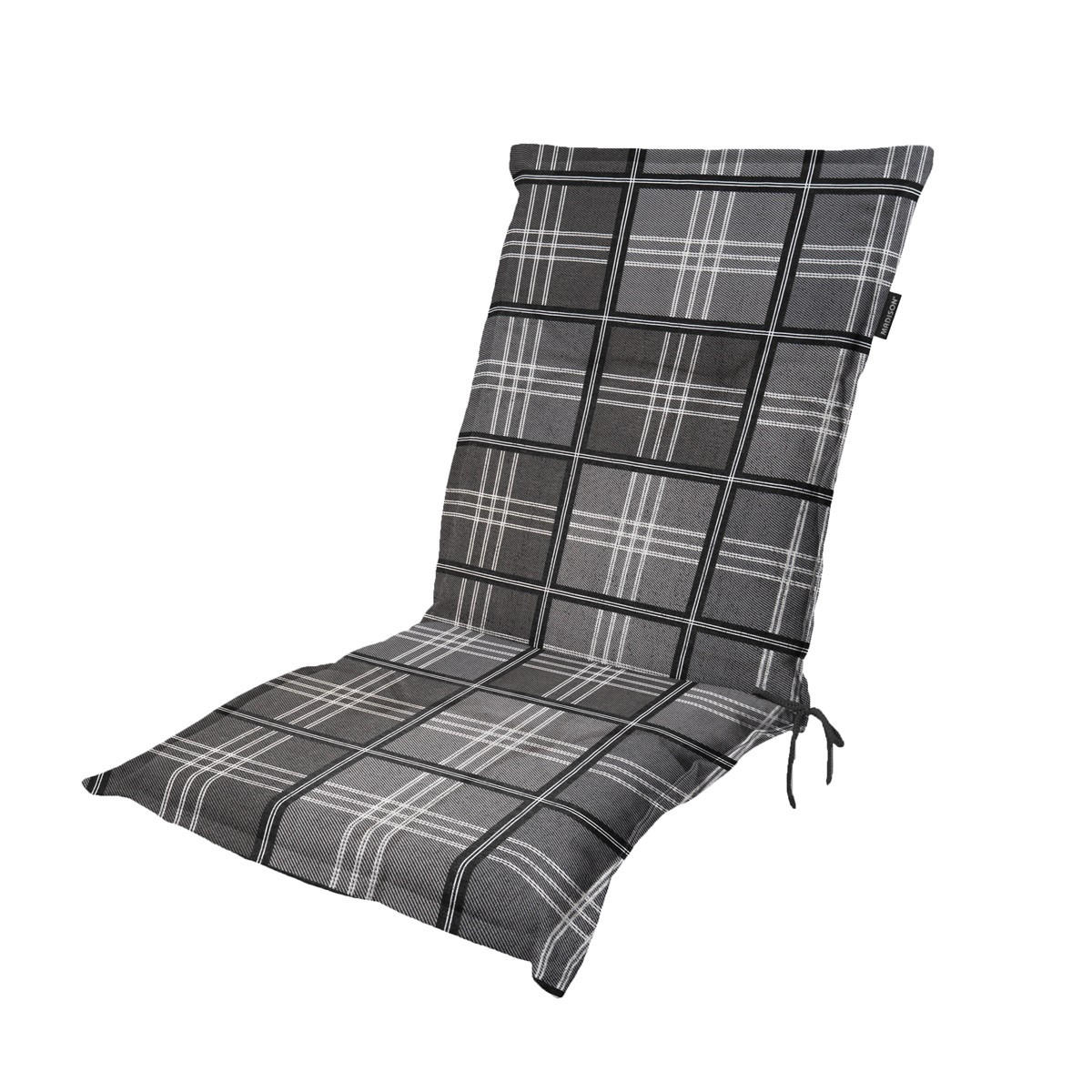 GARTENSTUHLKISSEN Patchy 105/50 cm 4er-Set - Grau, Textil (50/6/105cm) - Madison