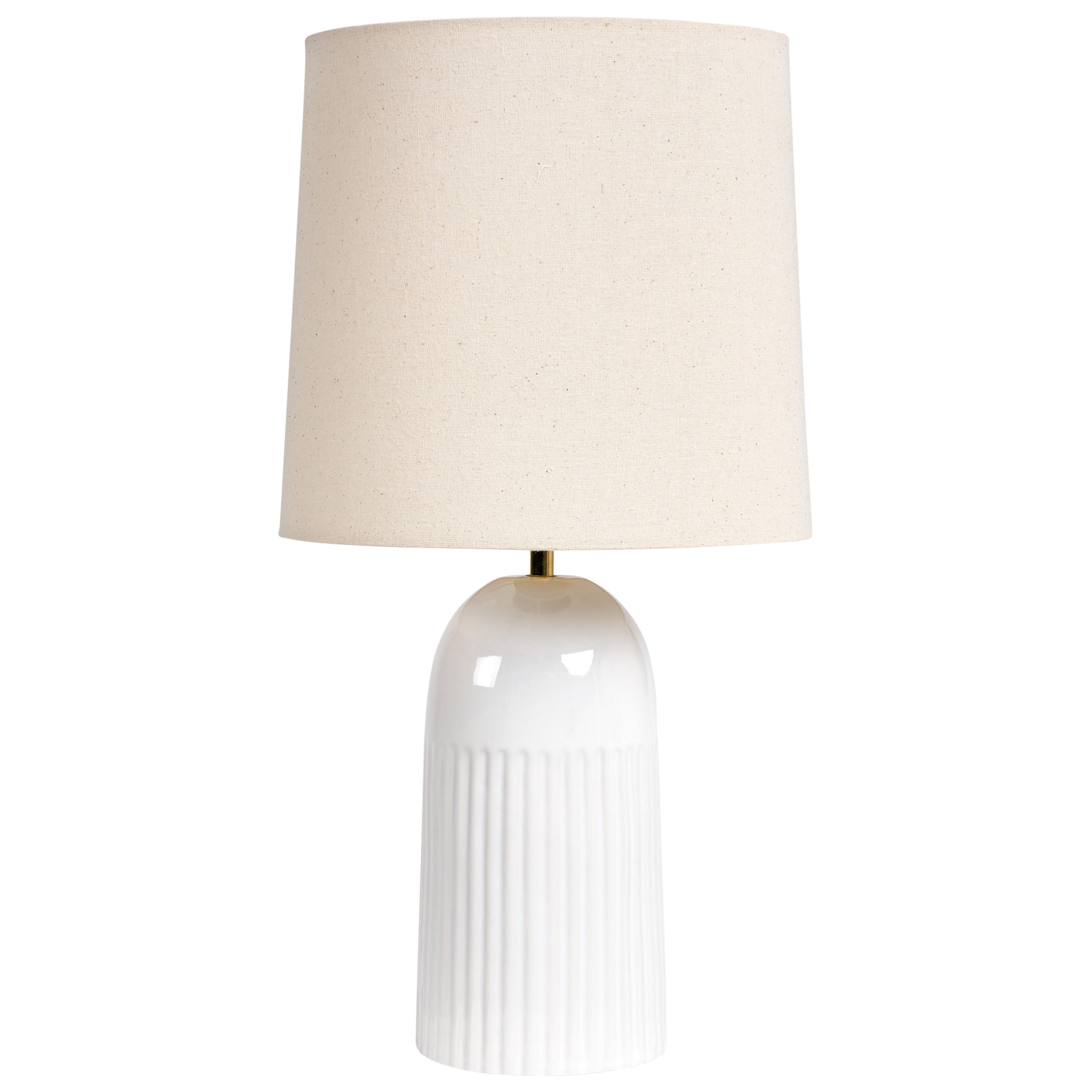 TISCHLAMPE Keramik Cremeweiß Saliente - Creme, Stein (26/26/50cm) - Beliani