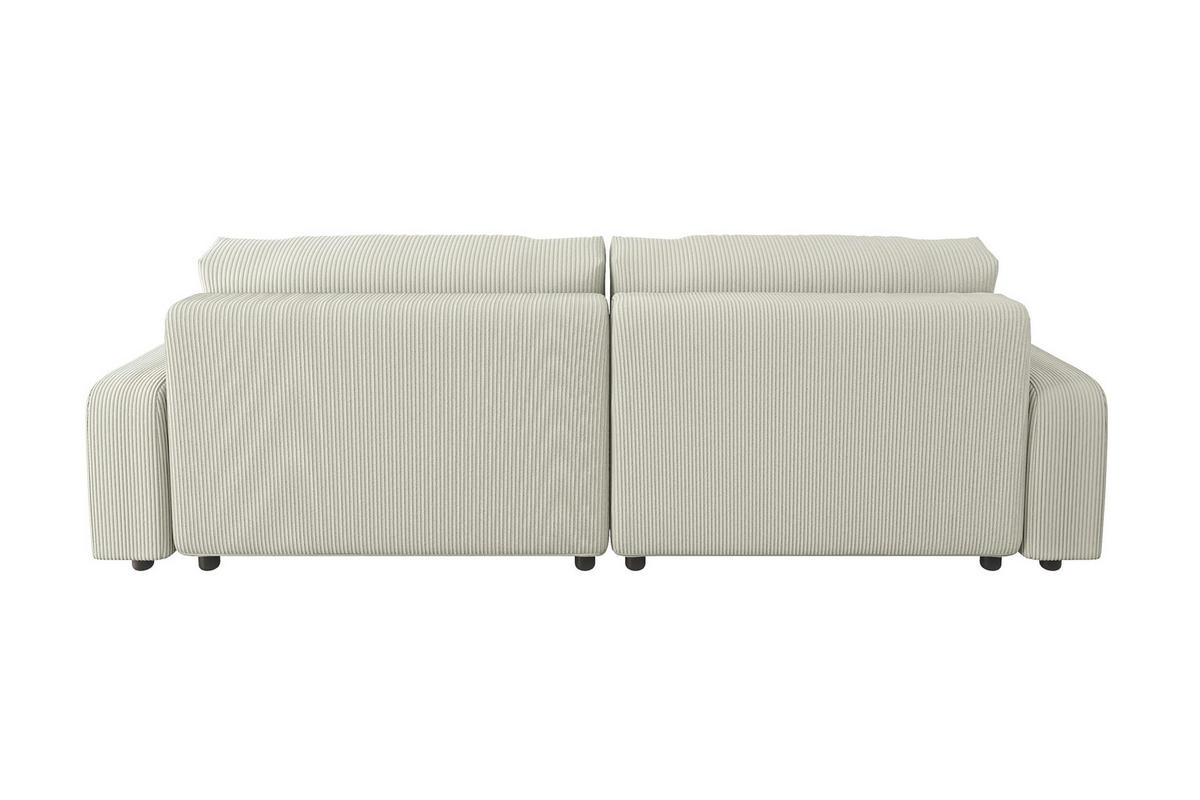 ECKSOFA Emma Beige Cord - Ottomane links - Beige, Textil (234/170cm) - S-Style Möbel