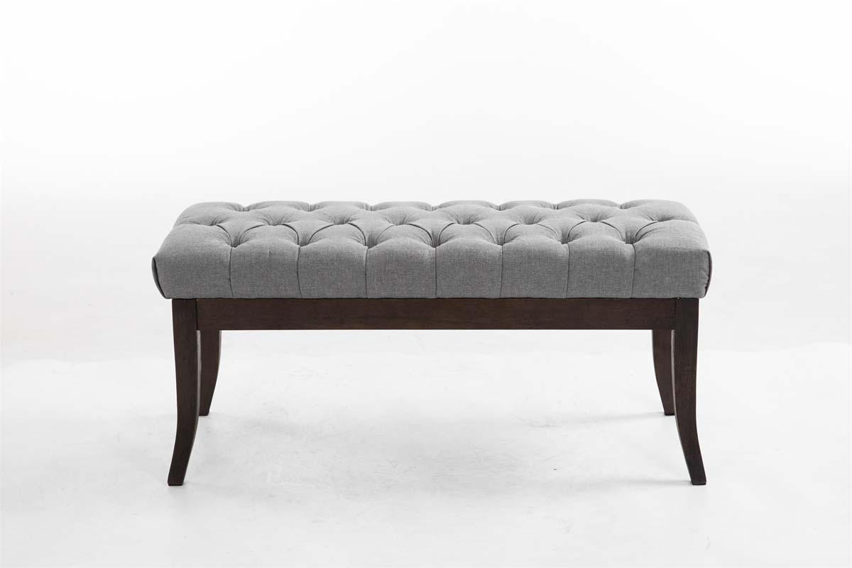 SITZBANK Cannes Stoff Grau Dunkelbraun - Grau, Textil (100/46/38cm) - DELUKE