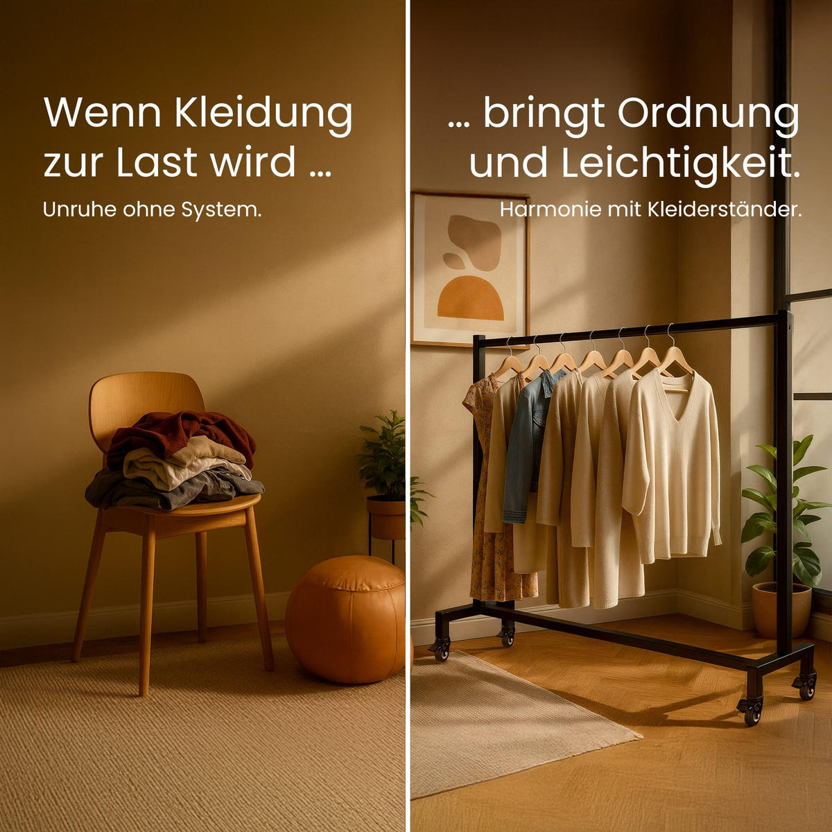 KLEIDERSTÄNDER 150x38x120-schwarz-Edelstahl - Schwarz, Metall (150/120/38cm) - CLP