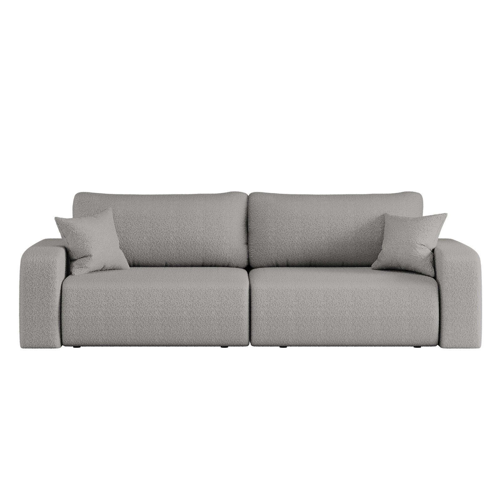 SCHLAFSOFA MILANO und Bettkasten Stoff Quelle Grau - Grau, Holz (246/83/98cm) - Kaiser Möbel