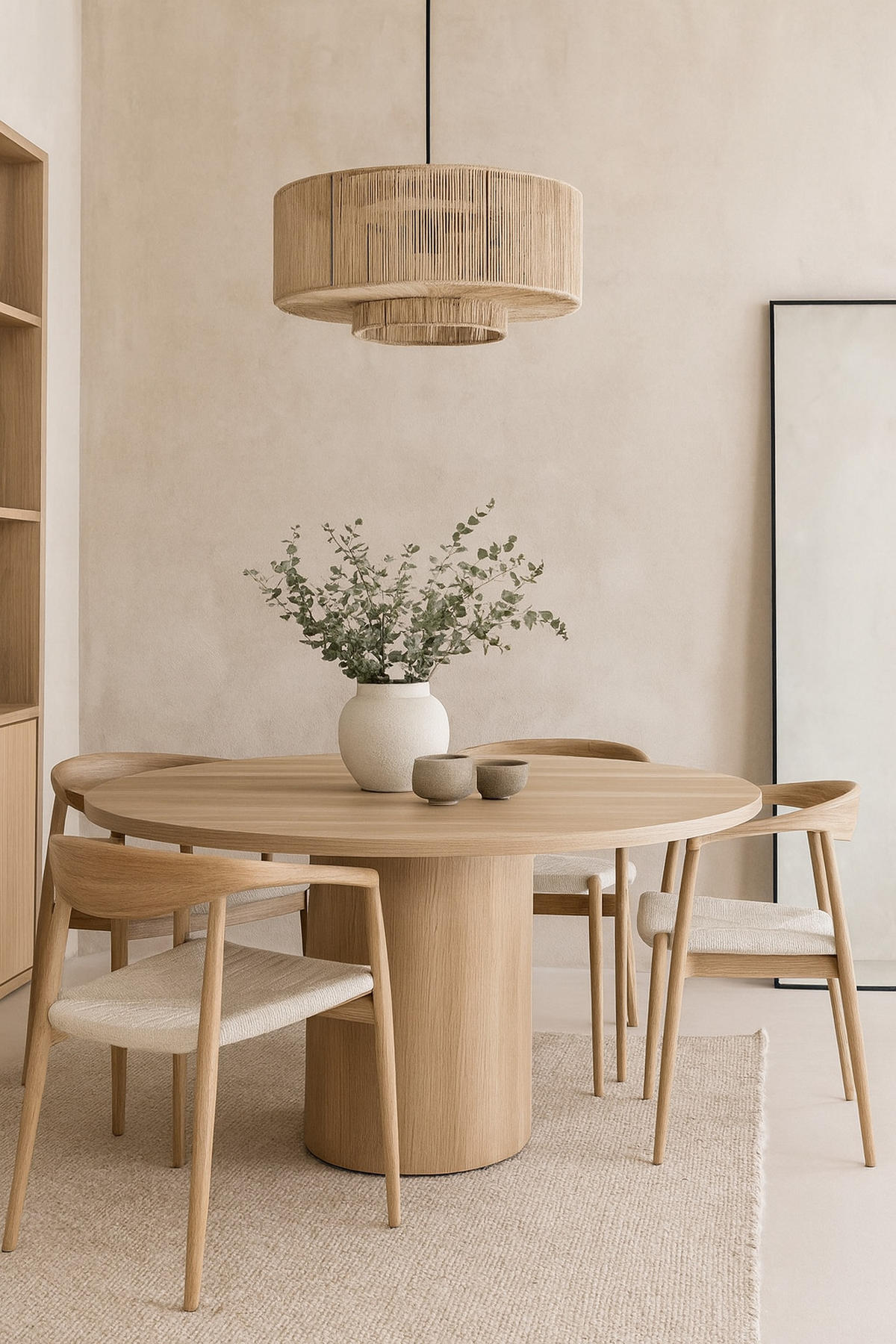 HÄNGELAMPE Drum Jute - Naturfarben, Naturmaterialien (50/50/25cm) - Urban Interiors