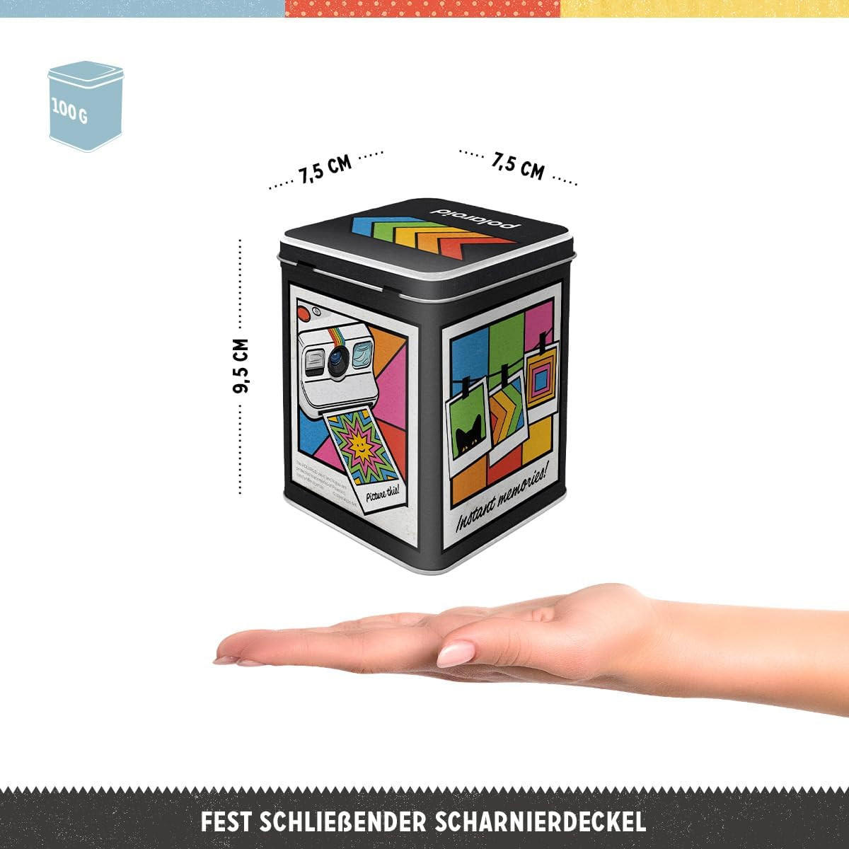 TEEDOSE Polaroid Instant Memories - Multicolor, Metall (7.5/9.5/7.5cm) - Nostalgic-Art