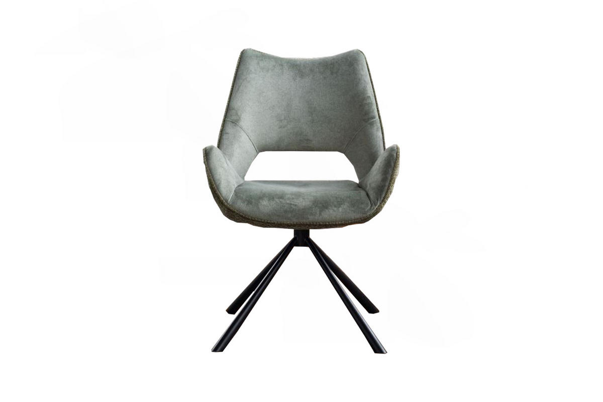 ESSZIMMERSTUHL VELO Grün Webstoff - Schwarz/Grün, Kunststoff/Textil (57/89/61cm) - KAWOLA