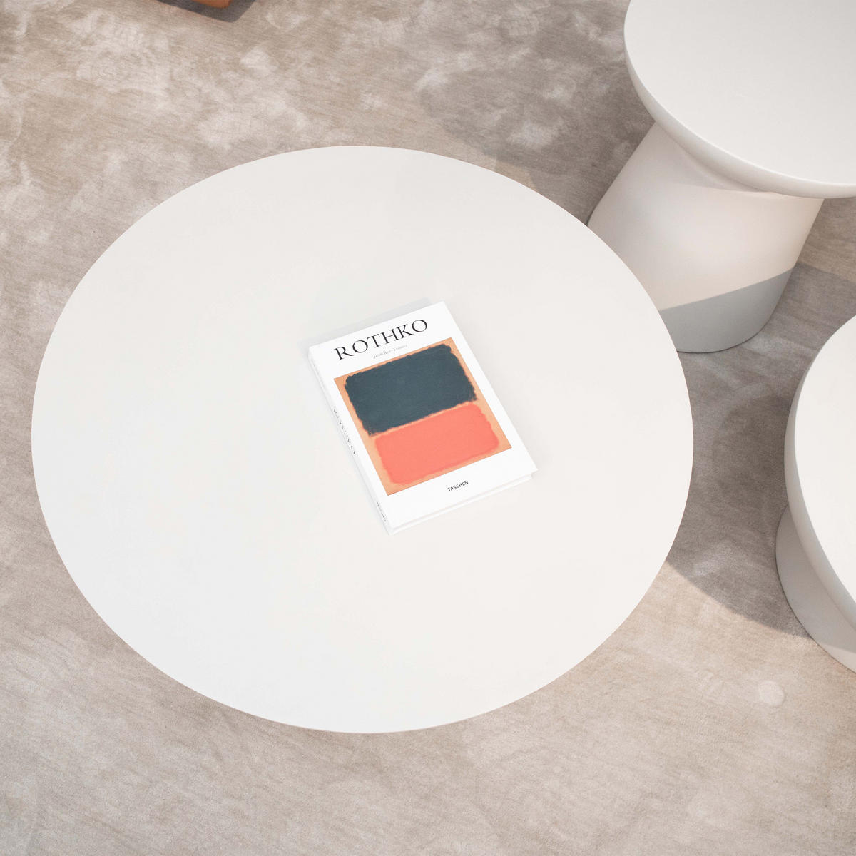 BEISTELLTISCH KYLIX Klein aus Beton 35 x 35 x 46 cm - Creme, Naturmaterialien (35/35/47cm) - Elementi