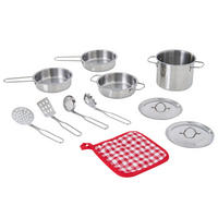 KINDERKÜCHE Kochzubehör-Set, Grau, 13cm - Multicolor, Holzwerkstoff (20/8/13cm) - Teamson Kids