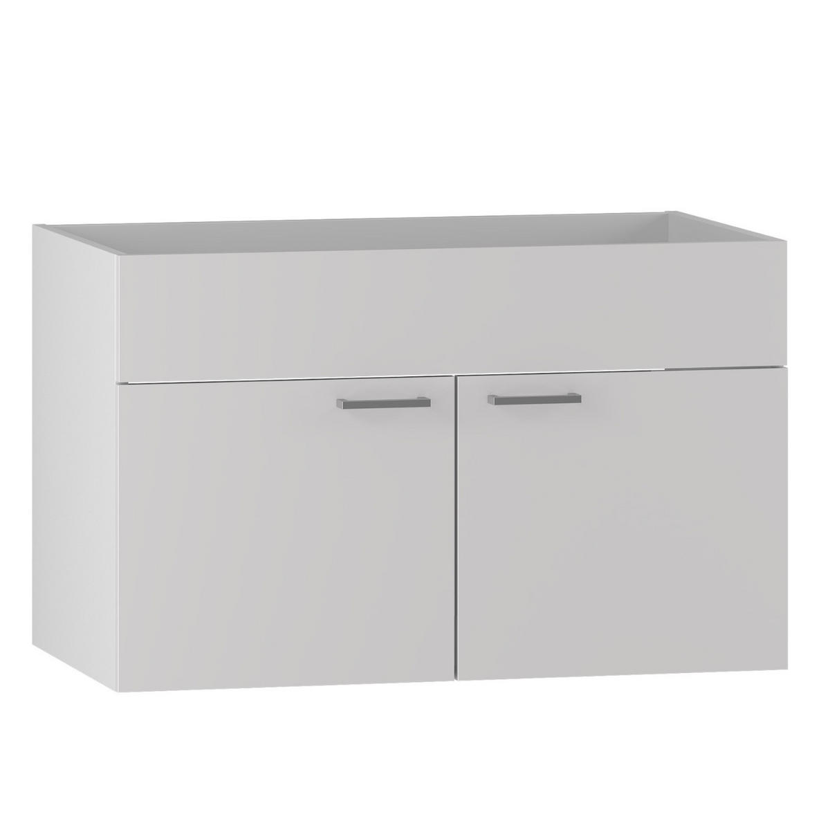 WASCHBECKENUNTERSCHRANK Colorado 2 Schubladen Weiß Matt - 80 x 46 x 52 cm - Weiß, Holz (80/52/46cm) - Badplaats