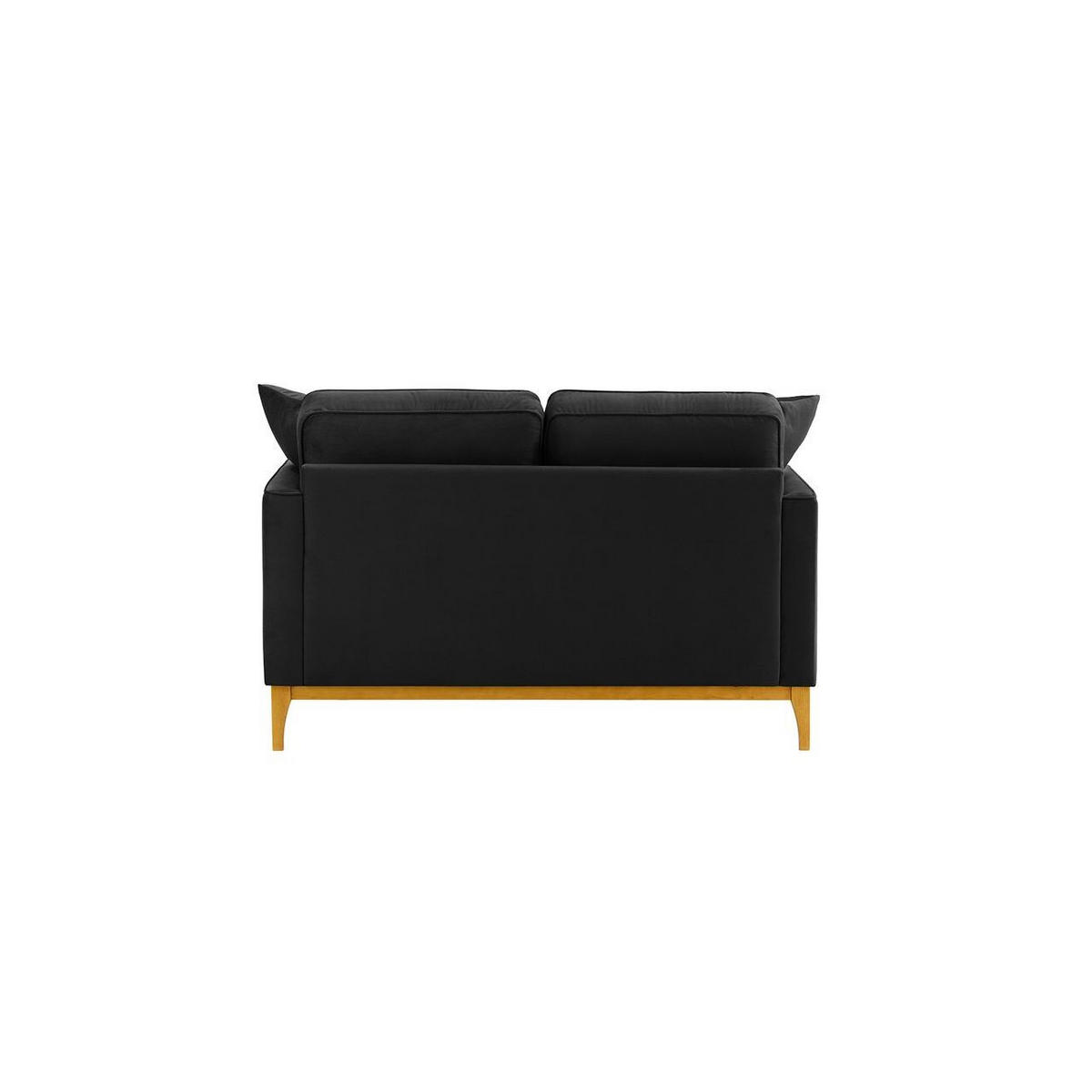 ZWEISITZER-SOFA Linara-Velluto 20 - Schwarz, Holz/Textil (141/91/95cm)