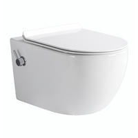 DUSCH-WC TAHARET Weiß spülrandlos inkl. Armatur und SoftClose-Sitz - Weiß, Keramik (36/40/52cm) - Glasdeals
