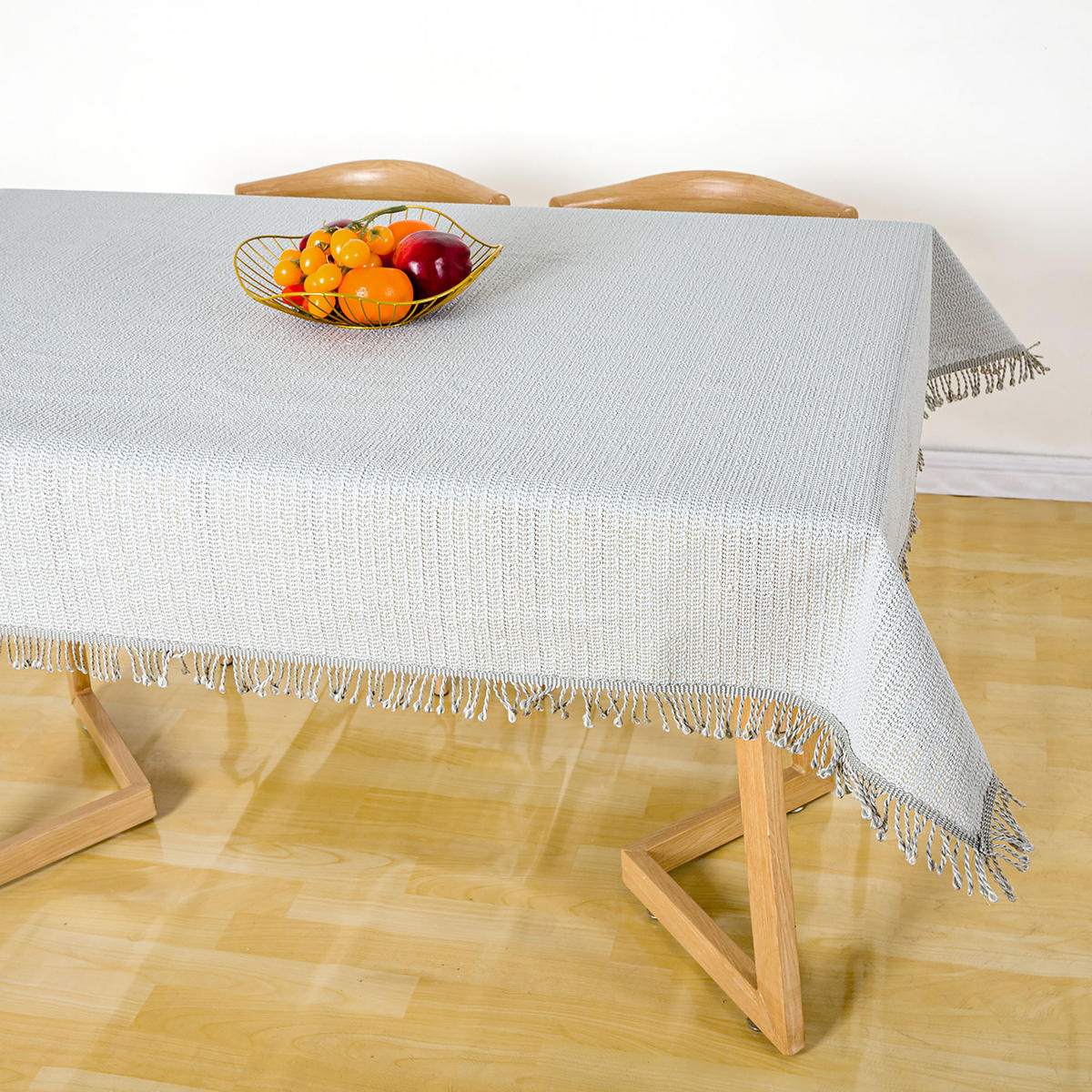 TISCHDECKE Gartentischdecke Hellgrau 110x140 cm Weichschaum - Hellgrau, Textil (110/140cm) - TiborTex